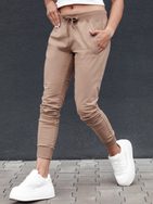 Stylové dámské světle hnědé tepláky Relax Mode