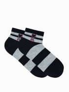 Dámské proužkové ponožky v černé barvě ULR106