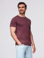 Pánské vínové tričko se sepraným vzorem V3 TSWT-0116