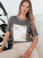Dámské grafitové tričko s motivačním potiskem Chante