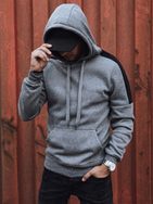 Pánská grafitová mikina ve sportovním provedení