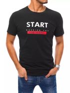 Černé tričko s nápisem Start