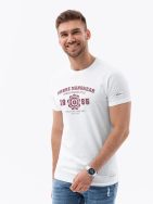 Zajímavé bílé tričko s potiskem v1 om-tspt-0137