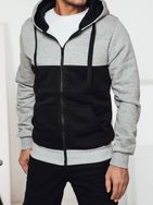 Dvoubarevná pánská mikina šedá