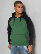 Jedinečná zelená mikina s kapucí