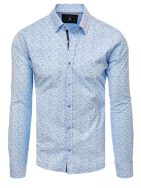 Atraktivní vzorovaná košile v blankytně modré barvě