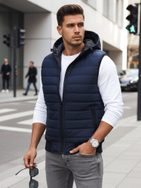 Trendy vesta s kapucí v granátové barvě