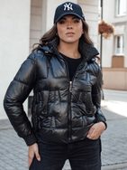 Dámská zajímavá černá zimní bunda Fashwarm