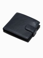 Granátová kožená peněženka s přezkou A791