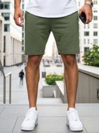 Pohodlné pánské zelené kraťasy