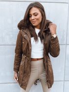 Dámská módní kávová zimní parka Goddess