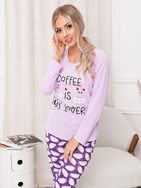 Dámské stylové fialové pyžamo ULR090