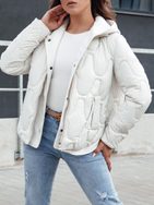 Stylová dámská bílá zimní bunda Windglam