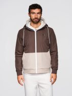 Funkční hnědo-krémová přechodová sportovní bunda V2 JANP-0225