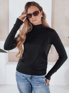 Jednobarevný černý dámsky polorolák TARLENA