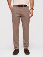 Pánské hnědé chinos kalhoty V1 PACP-0293