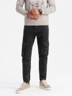 Černé rifle s bočními kapsami P1079