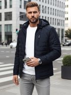 Moderní přechodná granátová bunda s kapucí