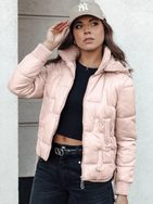 Dámská zajímavá růžová zimní bunda Fashwarm