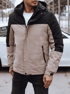 Pánská stylová zimní béžová bunda