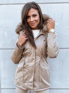 Dámská módní béžová zimní parka Goddess