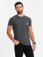 Černé triko ve stylu streetstyle V1 TSCT-0108