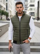 Zelená stylová vesta bez kapuce