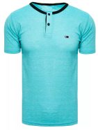 Pohodlné bavlněné tričko v mořské modré barvě