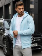 Světle modrá jednoduchá pánská mikina