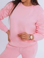 Jednoduchá pastelová růžová dámská mikina Fashion