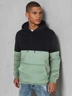 Černo-zelená mikina v zajímavém provedení