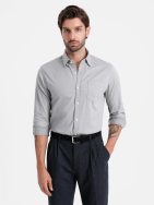 Elegantní šedá slim-fit košile V2 SHCS-0174