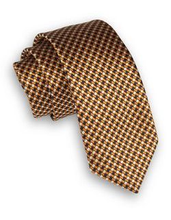 Elegantní granátově zlatá kravata