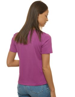 Jednoduché dámské tričko bez potisku fialové JS/SD211/77