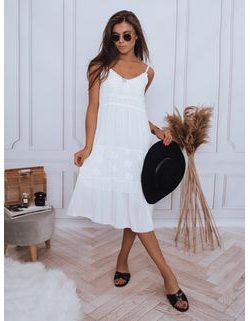 Trendové bílé šaty Fidelia