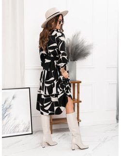 Černé dámské trendy šaty DLR049