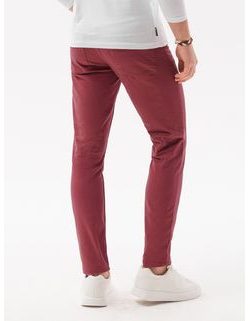 Tmavě červené chinos kalhoty P1059