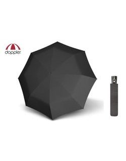 Černý vzorovaný deštník Doppler Fiber AC
