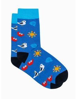 Veselé modré ponožky s mořským motivem U196