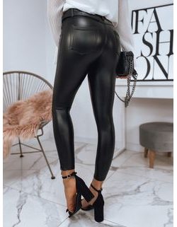 Černé trendy dámské kalhoty Rossie