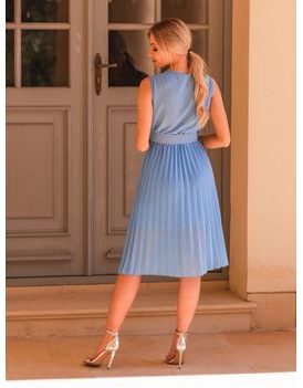 Krásné modré dámské šaty DLR074
