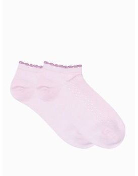 Bavlněné dámské ponožky v růžové barvě ULR099