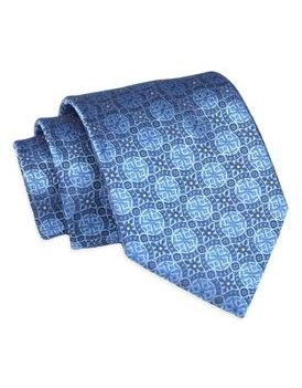 Nebesky modrá vzorovaná kravata Chattier
