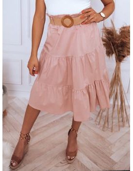Trendy midi sukně Randina v růžové barvě