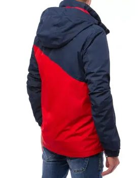 Přechodná červená stylová bunda