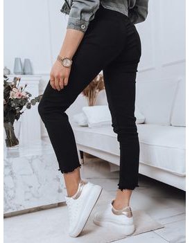 Moderní černé dámské kalhoty Miki