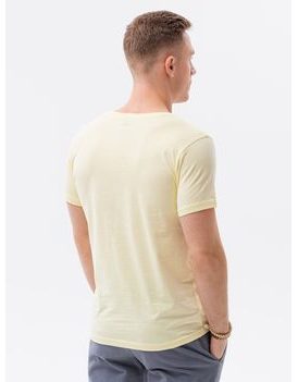 Jednoduché světle-žluté tričko S1369