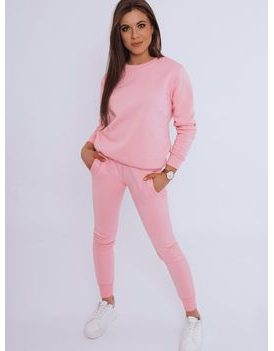 Jednoduchá pastelová růžová dámská mikina Fashion