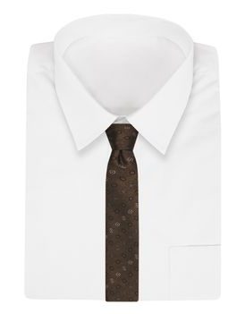 Moderní pánská kravata v hnědém odstínu