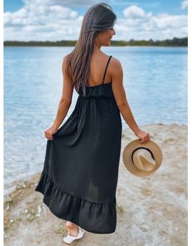 Nádherné maxi šaty v černé barvě Edif